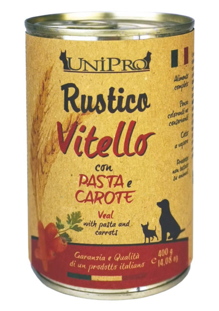UniPro Rustico karma dla psa 400g cielęcina z makaronem i marchewką ZESTAW 6*400g - UniPro zdjęcie 3