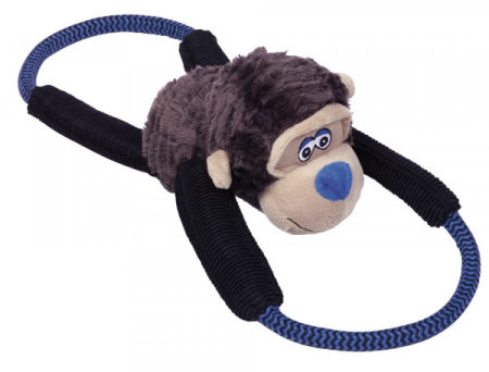 Pluszowa zabawka dla psa Nobby plusz animal Stretch with rope Monkey 50cm - pluszowa, z liną, piszczałką i rozciągliwymi elementami małpka - Nobby zdjęcie 1