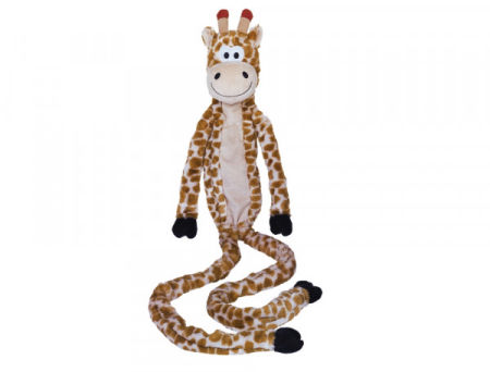 Pluszowa zabawka dla psa Nobby plush animal LONG Giraffe 113cm -długa, pluszowa żyrafa wypełniona sznurem z piszczałką i trzeszczącymi elementami - Nobby zdjęcie 1