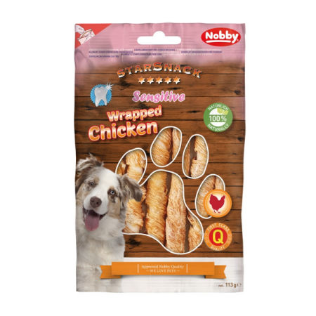 Przysmak dla psa Starsnack Sensitive Wrapped Chicken 113g Nobby - bezzbożowe skręcane paluszki z kurczakiem - Nobby zdjęcie 2