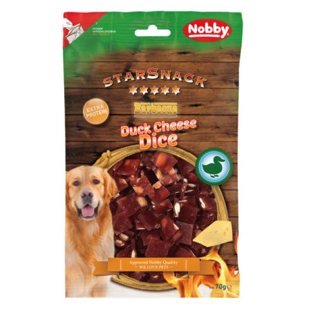Przysmak dla psa Starsnack Duck Cheese Dice 70g Nobby - mięsne kwadraciki z kaczką i serem - Nobby zdjęcie 2