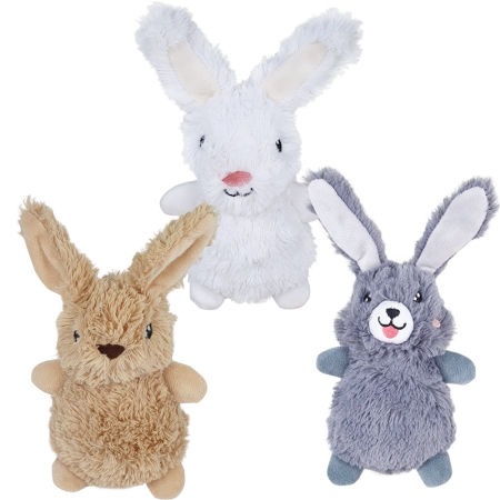 Pluszowa zabawka dla psa Nobby Display plush rabbit Hoppel 18,5-20cm - pluszowe króliki z piszczałką i szeleszczącymi uszami - Nobby zdjęcie 2
