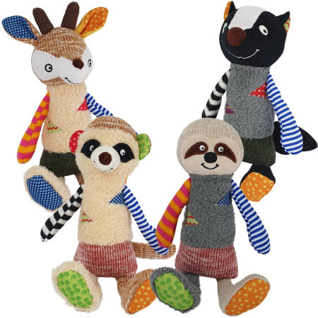 Pluszowa zabawka dla psa Nobby Display plush animals Patchwork 26-29cm - pluszowe zwierzęta z piszczałką - Nobby zdjęcie 2
