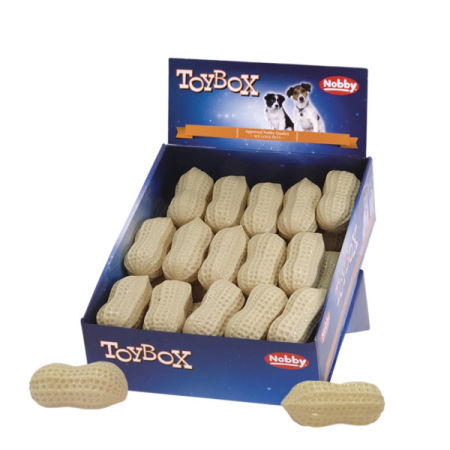 Zabawka z gumy termoplastycznej dla psa Nobby TPR Peanut 11cm- pachnący orzech ziemny  - Nobby zdjęcie 1
