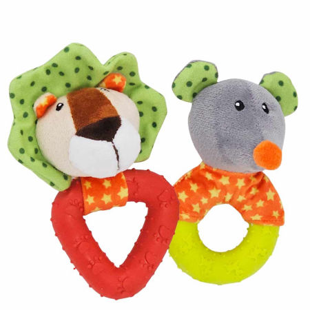 Pluszowa zabawka dla psa Nobby Display plush animals with TPR 12-15cm - pluszowe zwierzęta z ringiem TPR i piszczałką - Nobby zdjęcie 2