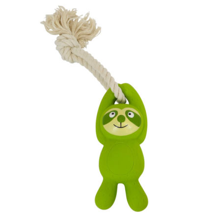 Lateksowa zabawka dla psa Nobby Animals 15-29cm - leniwiec z liną - Nobby zdjęcie 2
