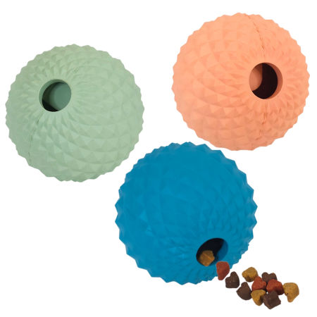 Zabawka dla psa Nobby Rubber Snack Ball Ø 9cm - gumowa, kolorowa piłka na przysmaki, kula smakula - Nobby zdjęcie 2