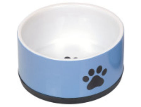 Miska ceramiczna Nobby dla psa "Paw " niebiesko/biała z łapką 1,1l  Ø 17x8,0cm - Nobby zdjęcie 1