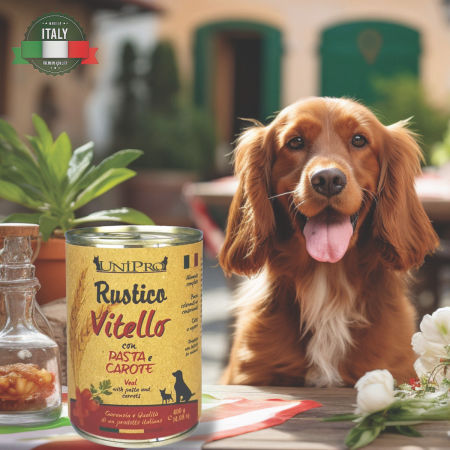 UniPro Rustico karma dla psa 400g cielęcina z makaronem i marchewką ZESTAW 6*400g - UniPro zdjęcie 2