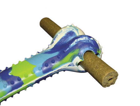 Zabawka dla psa Nobby Rubber Line Toy Bone 18cm - gumowa kość kamuflaż z otworami na przysmak - Nobby zdjęcie 2