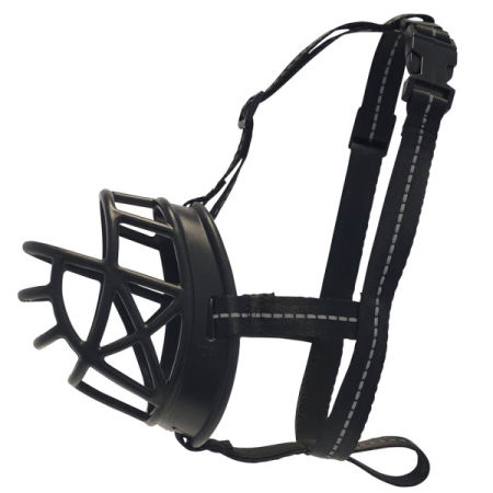 Muzzle comfort Nobby - plastikowo, nylonowy z pianką EVA kaganiec dla psa L (11cm/39cm) czarny - Nobby zdjęcie 1