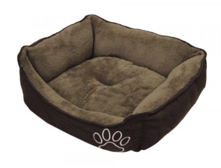 Legowisko/łóżko/kanapa brązowe - dwustronne NOBBY dla psa i kota "MERO" 65x 51x 18cm  - Nobby zdjęcie 1