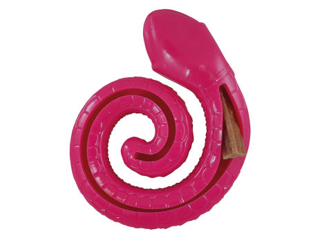 Zabawka z gumy termoplastycznej dla psa Nobby TPR Snake Ø18cm- różowy, pływający wąż - Nobby zdjęcie 2