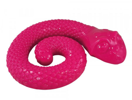 Zabawka z gumy termoplastycznej dla psa Nobby TPR Snake Ø18cm- różowy, pływający wąż - Nobby zdjęcie 1