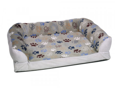 Legowisko/sofa KOMPLET 2szt. NOBBY dla psa i kota "LISSI" 80x60x20cm / 6x40x20cm jasno szary - Nobby zdjęcie 1