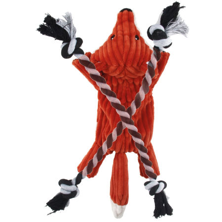 Pluszowa zabawka dla psa Nobby plush animal with rope inside and crackling tail Fox 38cm -pluszowy lis z liną w środku i na zewnątrz oraz piszczałką - Nobby zdjęcie 2