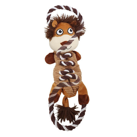 Pluszowa zabawka dla psa Nobby plush animal with rope inside Lion 47cm -pluszowy lew z liną w środku i na zewnątrz oraz piszczałką - Nobby zdjęcie 2