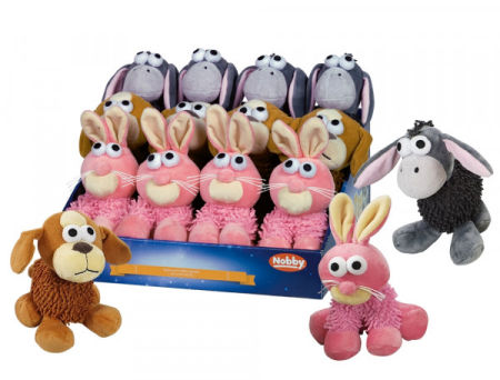 Pluszowa zabawka dla psa Nobby Display plush animals 17-18cm - pluszowe zwierzaki z mikrofibrą i piszczałką - Nobby zdjęcie 1