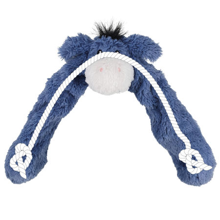 Pluszowa zabawka dla psa Nobby plush animal with rope inside Donkey 55cm -pluszowy osioł wypełniony sznurem z piszczałką - Nobby zdjęcie 2