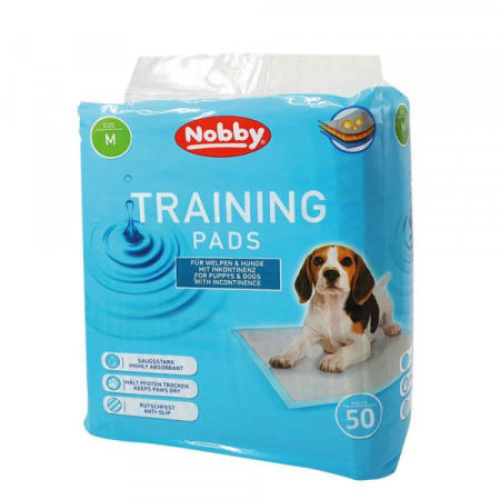 Training Pads Nobby maty dla psa M 62,5x48cm 50szt/op- podkłady do nauki sikania lub seniora - Nobby zdjęcie 1