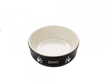 Miska ceramiczna Nobby dla psa "Dog " czarno-beżowa 0,13 L  Ø 12x3,7cm - Nobby zdjęcie 1