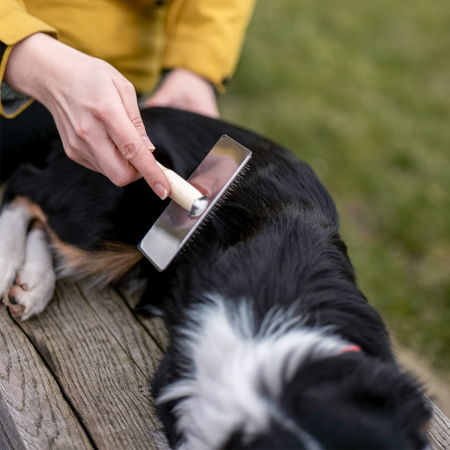Szczotka Nobby "Pudlówka" do sierści i podszerstka z serii "Nature Line" M - Nobby zdjęcie 3