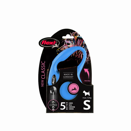 Smycz automatyczna Flexi New Classic S linka 5m 12kg niebieska - Flexi zdjęcie 2
