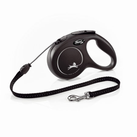 Smycz automatyczna Flexi New Classic M linka 5m 20kg czarna - Flexi zdjęcie 1