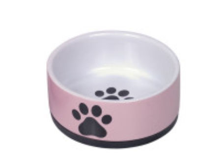 Miska ceramiczna Nobby dla psa/kota "Paw " różówa/biała z łapką 0,4l  Ø 14x6,5cm - Nobby zdjęcie 2