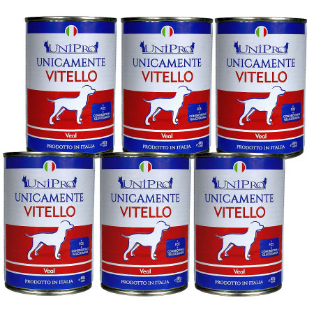 UniPro Unicamente karma dla psa monoproteinowa, monobiałkowa 400g cielęcina - 100% mięsa, bez podrobów, dla alergików ZESTAW 6*400g - UniPro zdjęcie 2