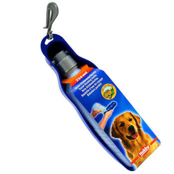 Butelka podróżna na wodę dla psa Nobby 500ml, 26cm z haczykiem - Nobby zdjęcie 1