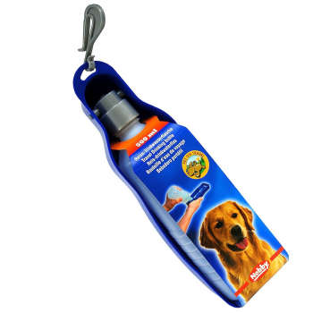 Butelka podróżna na wodę dla psa Nobby 250ml, 19cm z haczykiem - Nobby zdjęcie 1