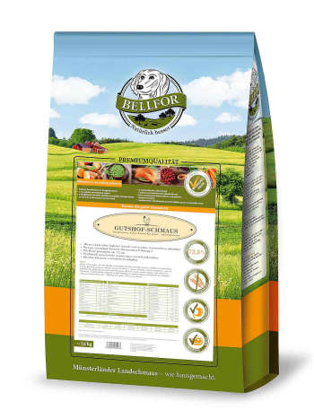 Karma sucha Bellfor Gutshof Schmaus 7,5kg " Uczta drobiowa" - bezzbożowa / ekstrudowana / 72,5%  mięsa z kurczaka, indyka i kaczki / bez podrobów - Bellfor zdjęcie 1