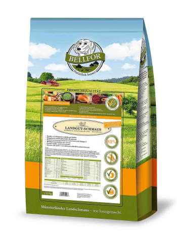 Karma sucha Bellfor Landgut Schmaus 7,5kg " Uczta z zagrody " - bezzbożowa / ekstrudowana / 82%  białka z insektów / hypoalergiczna - Bellfor zdjęcie 1