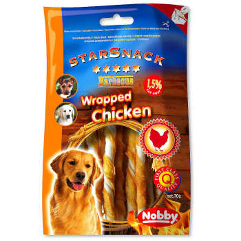 Przysmak dla psa Starsnack Wrapped Chicken Nobby 70g - pałeczki z kurczakiem - Nobby zdjęcie 1