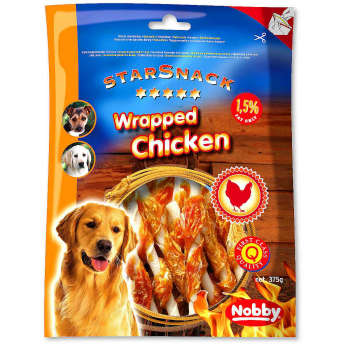 Przysmak dla psa Starsnack Wrapped Chicken Nobby 375g - pałeczki z kurczakiem - Nobby zdjęcie 1