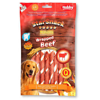 Przysmak dla psa Starsnack Wrapped Beef Nobby 70g - pałeczki z wołowiną - Nobby zdjęcie 1