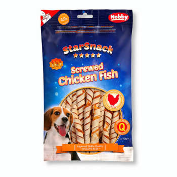 Przysmak dla psa Starsnack Screwed Chicken Fish  Nobby 113g - kurczakiem i rybą - Nobby zdjęcie 2