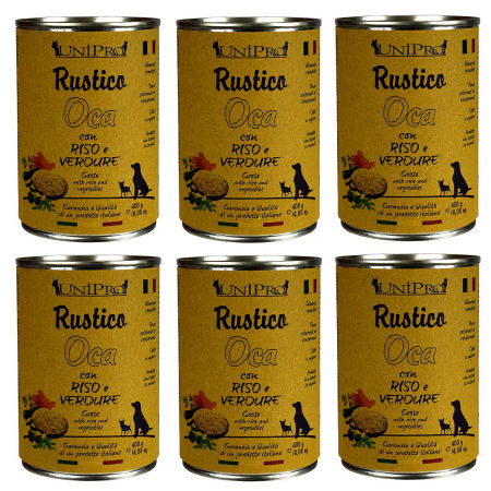 UniPro Rustico karma dla psa 400g gęś z ryżem i warzywami ZESTAW 6*400g - UniPro zdjęcie 1