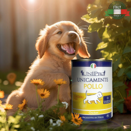 UniPro Unicamente karma dla psa szczeniaka monoproteinowa, monobiałkowa 400g kurczak - 100% mięsa, bez podrobów, dla alergików - UniPro zdjęcie 1