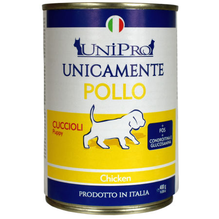 UniPro Unicamente karma dla psa szczeniaka monoproteinowa, monobiałkowa 400g kurczak - 100% mięsa, bez podrobów, dla alergików - UniPro zdjęcie 2