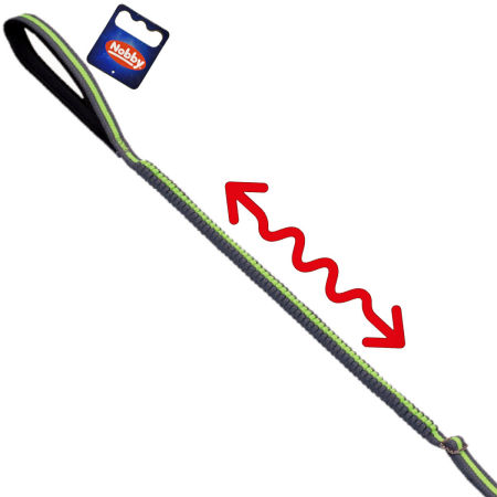Smycz dla psa Nobby Variado XS-S z amortyzatorem 15mm /1,1- 1,4m prosta żółta - Nobby zdjęcie 2