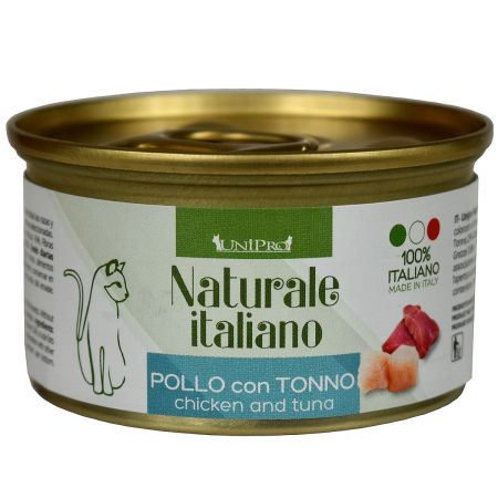 UniPro Unicamente Naturale Italiano karma dla kota 85g kurczak z tuńczykiem w sosie własnym - UniPro zdjęcie 2