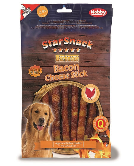 Przysmak dla psa Starsnack Bacon Cheese Stick Barbecue Nobby 113g - ser i boczek - Nobby zdjęcie 1