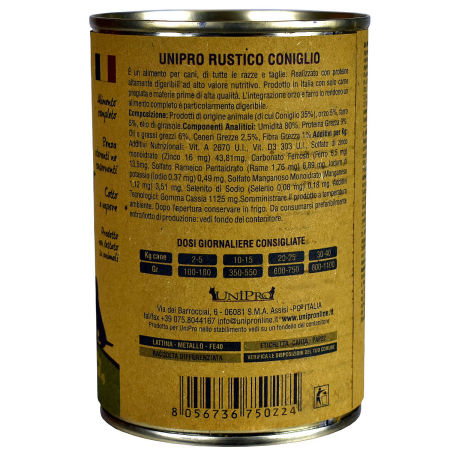 UniPro Rustico karma dla psa 400g królik z jęczmieniem i orkiszem - UniPro zdjęcie 3