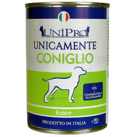 UniPro Unicamente karma dla psa monoproteinowa, monobiałkowa 400g królik - 100% mięsa, bez podrobów, dla alergików - UniPro zdjęcie 2