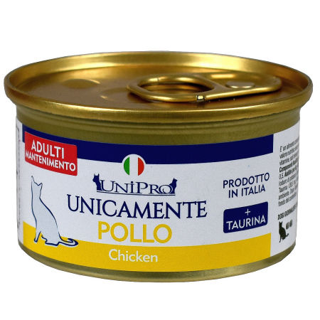 UniPro Unicamente karma dla kota dorosłego monoproteinowa, monobiałkowa 85g kurczak - 100% mięsa, bez podrobów, dla alergików - UniPro zdjęcie 1