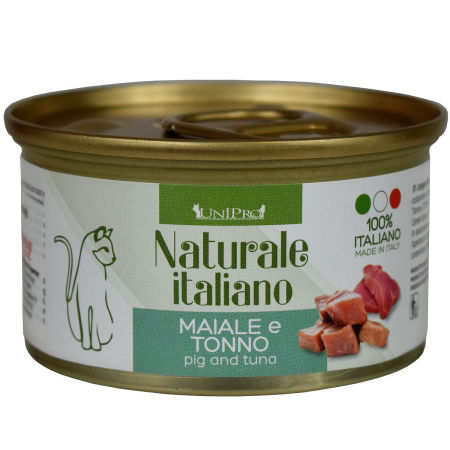 UniPro Unicamente Naturale Italiano karma dla kota 85g wieprzowina i tuńczyk w sosie własnym - UniPro zdjęcie 2