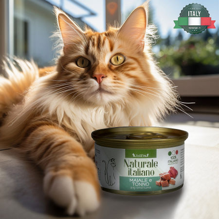 UniPro Unicamente Naturale Italiano karma dla kota 85g wieprzowina i tuńczyk w sosie własnym - UniPro zdjęcie 1