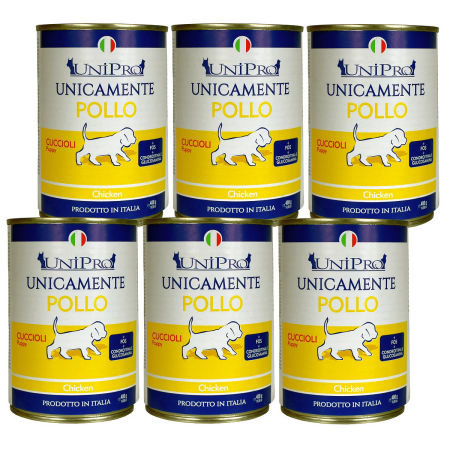 UniPro Unicamente karma dla psa szczeniaka monoproteinowa, monobiałkowa 400g kurczak - 100% mięsa, bez podrobów, dla alergików ZESTAW 6*400g - UniPro zdjęcie 2